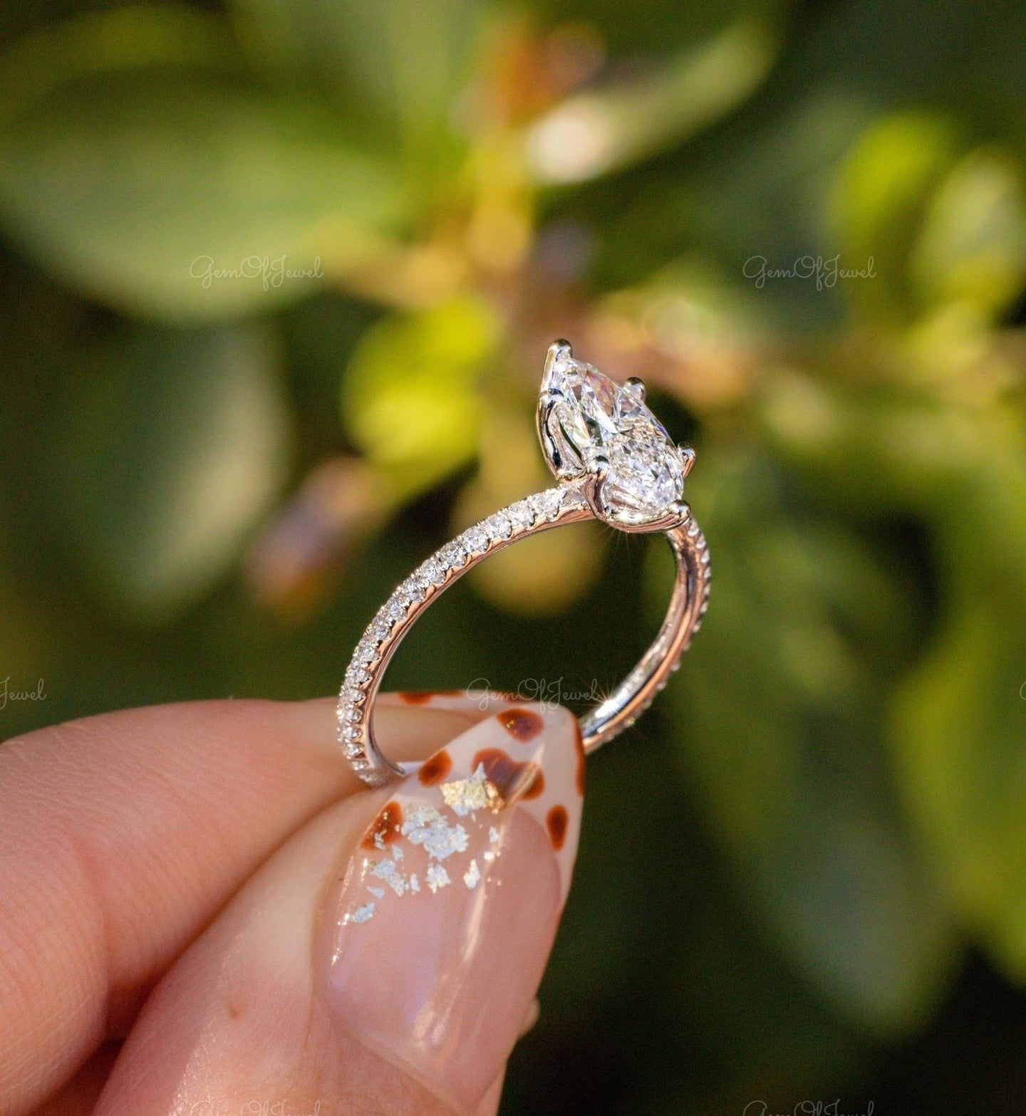 Marquise Moissanite Diamond Solitaire Solid Gold Ring With Petal Tulip Prong Diamond Ring, Tulip Prong Ring, Solitaire Marquise Diamond Ring