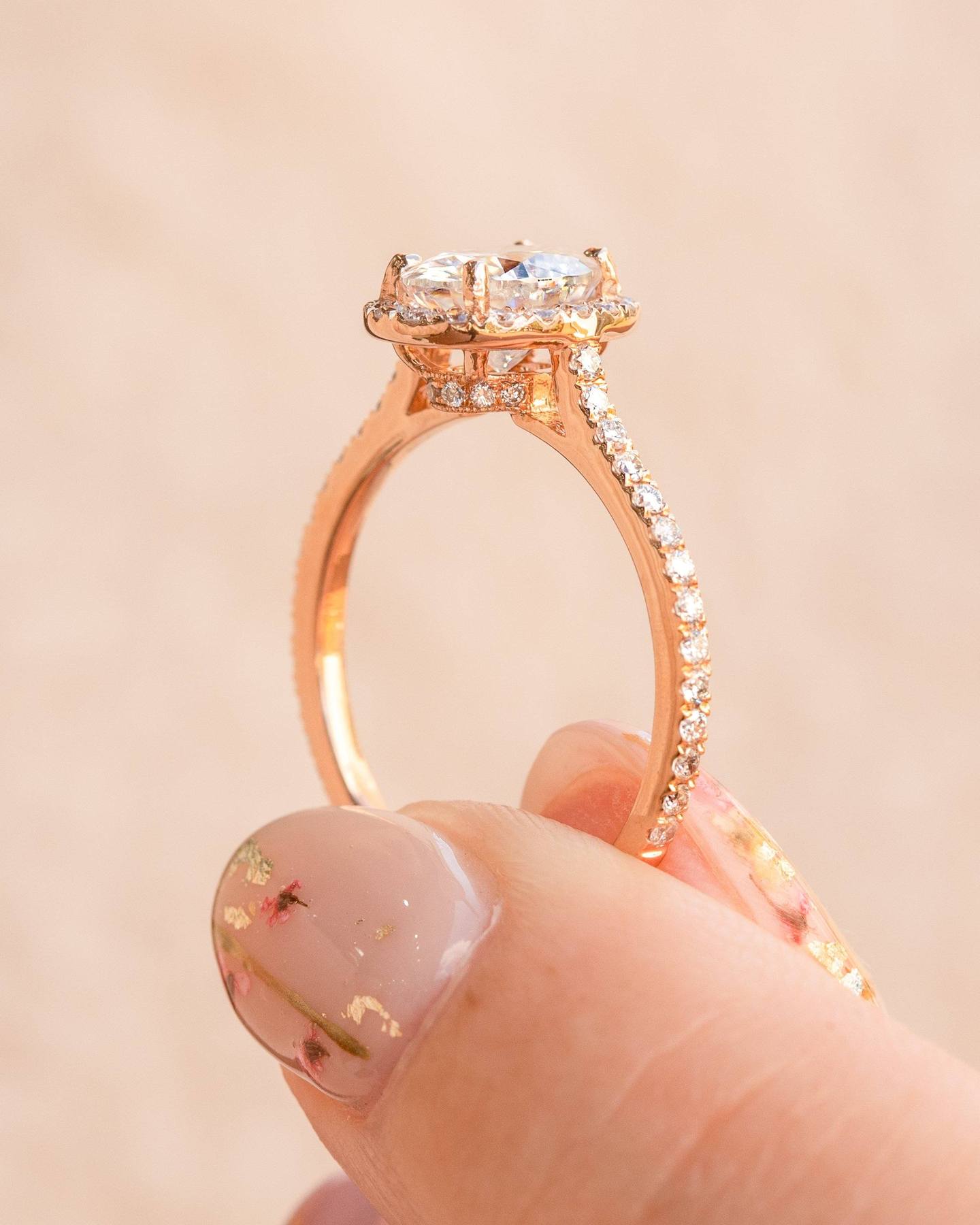 Oval Moissanite Diamond Engagement Ring Double Halo Solid Gold Ring Oval Diamond Ring , Oval Diamond Ring, Oval Double Halo Diamond Ring