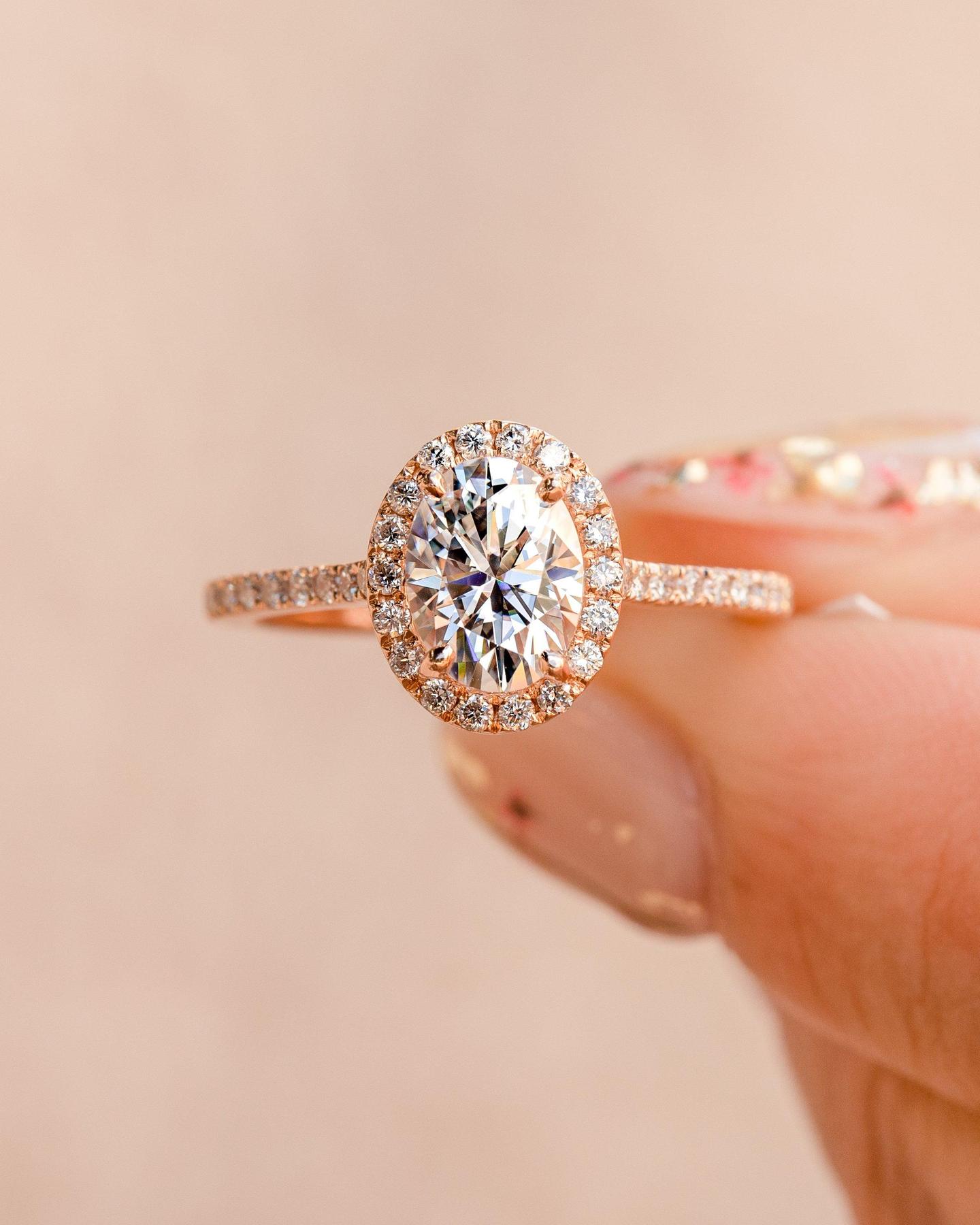 Oval Moissanite Diamond Engagement Ring Double Halo Solid Gold Ring Oval Diamond Ring , Oval Diamond Ring, Oval Double Halo Diamond Ring