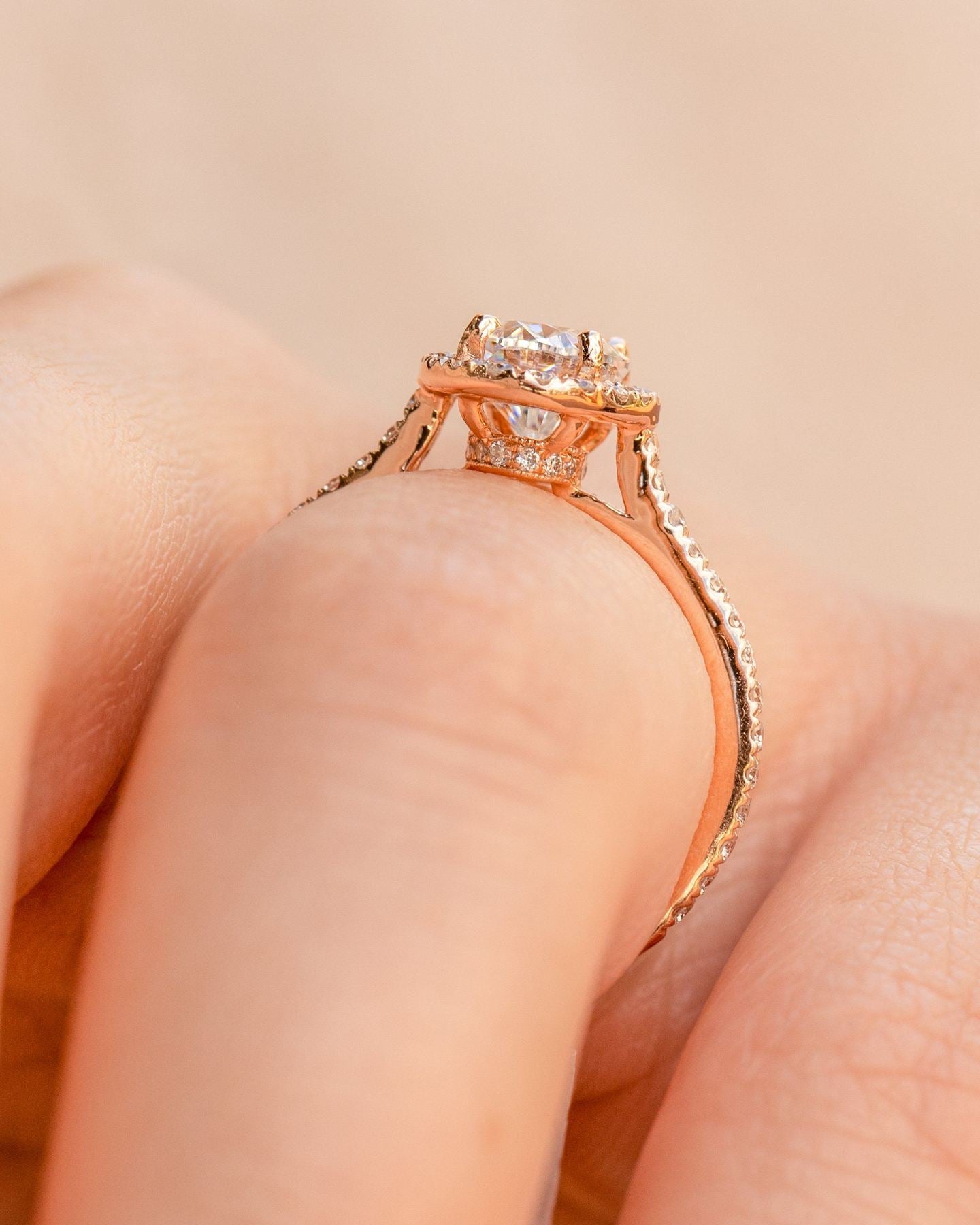 Oval Moissanite Diamond Engagement Ring Double Halo Solid Gold Ring Oval Diamond Ring , Oval Diamond Ring, Oval Double Halo Diamond Ring