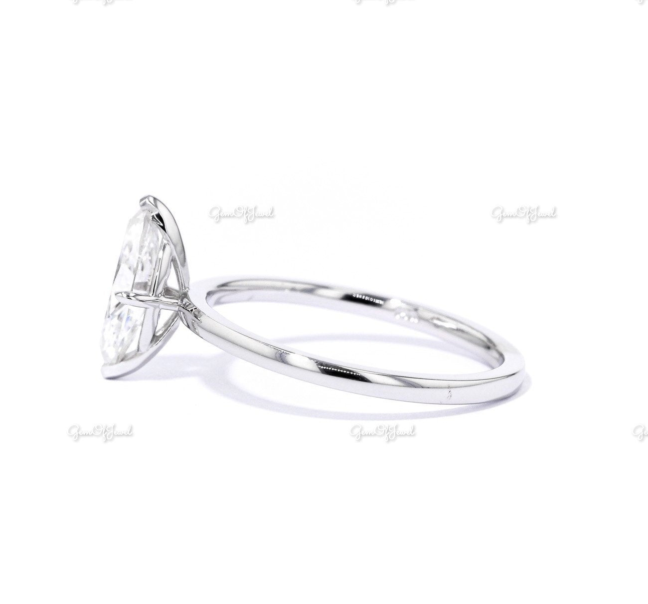 1ct Marquise Moissanite Diamond White Gold Solitaire Gold Ring Moissanite Engagement Ring or wedding Ring For Her, Marquise Moissanite Ring