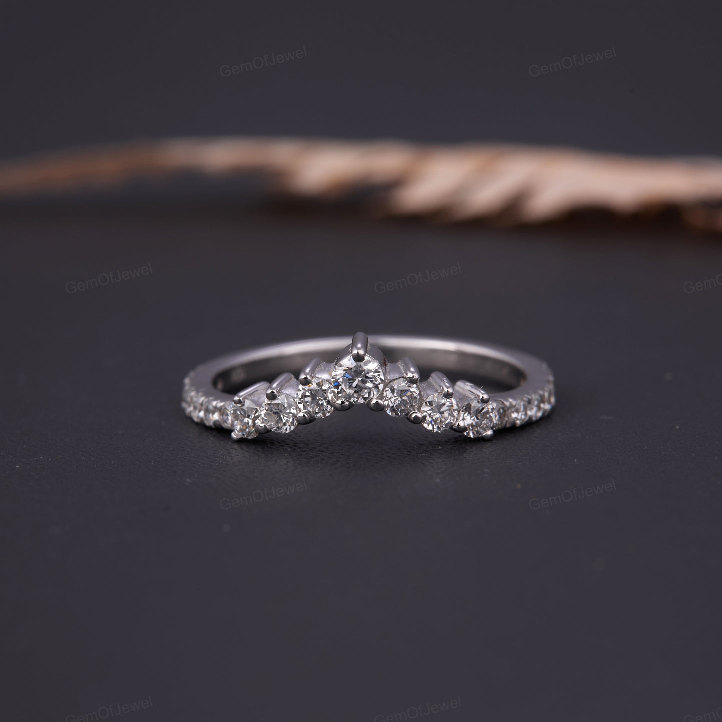 Pear Diamond 2.30 CT Moissanite Diamond Ring With Unique Halo And Matching Round Moissanite Diamond Band,Bridal Ring Set For Her,Wedding Set