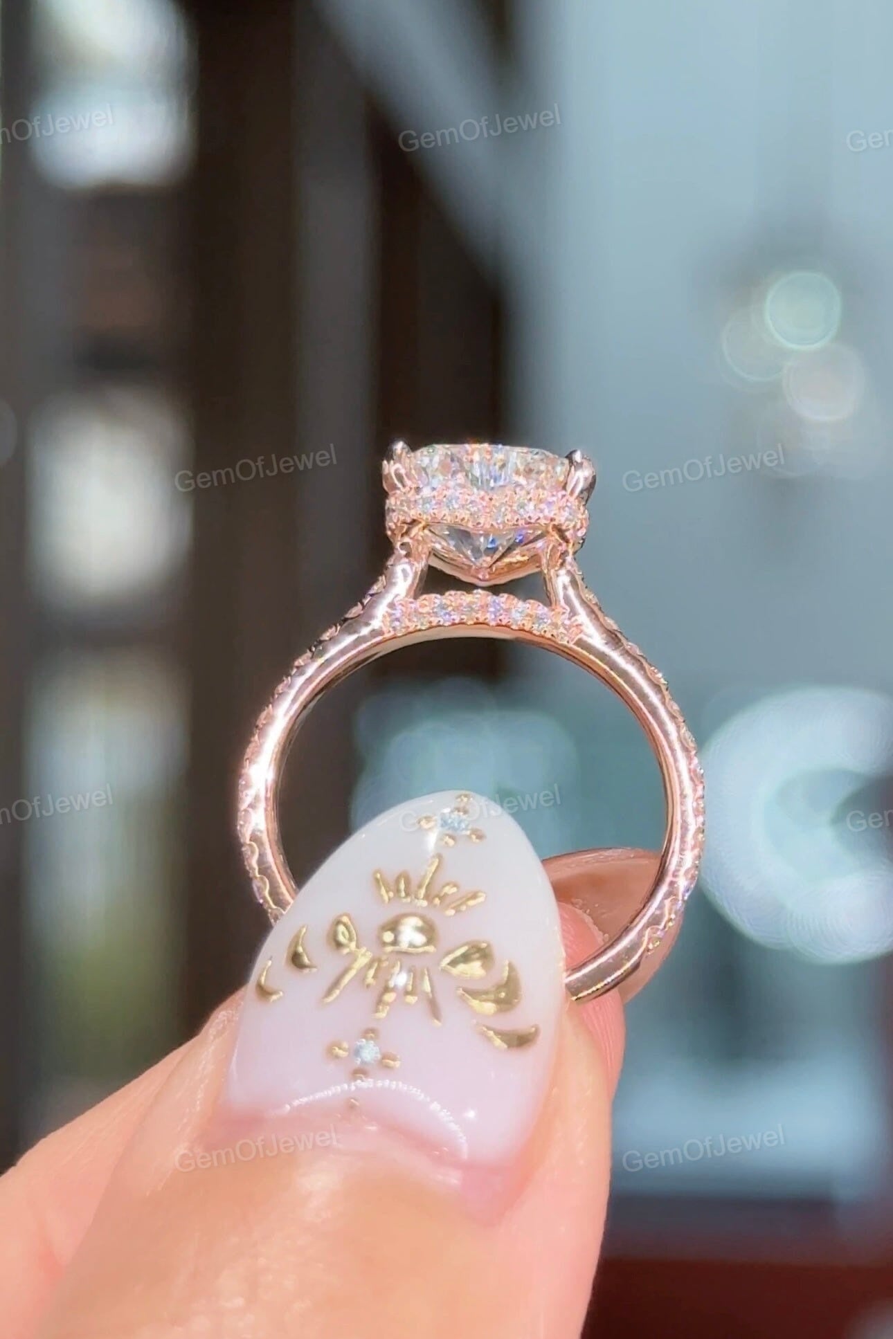 Heart Diamond 2CT Moissanite Engagement Ring With Hidden Halo With Round Moissanite Diamonds Pave, Heart Shape Moissanite Diamond Ring Gift