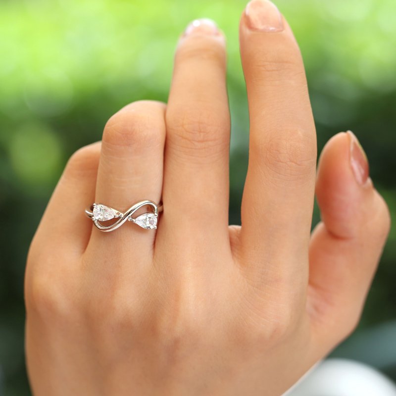 Infinity ring diamond on sale engagement