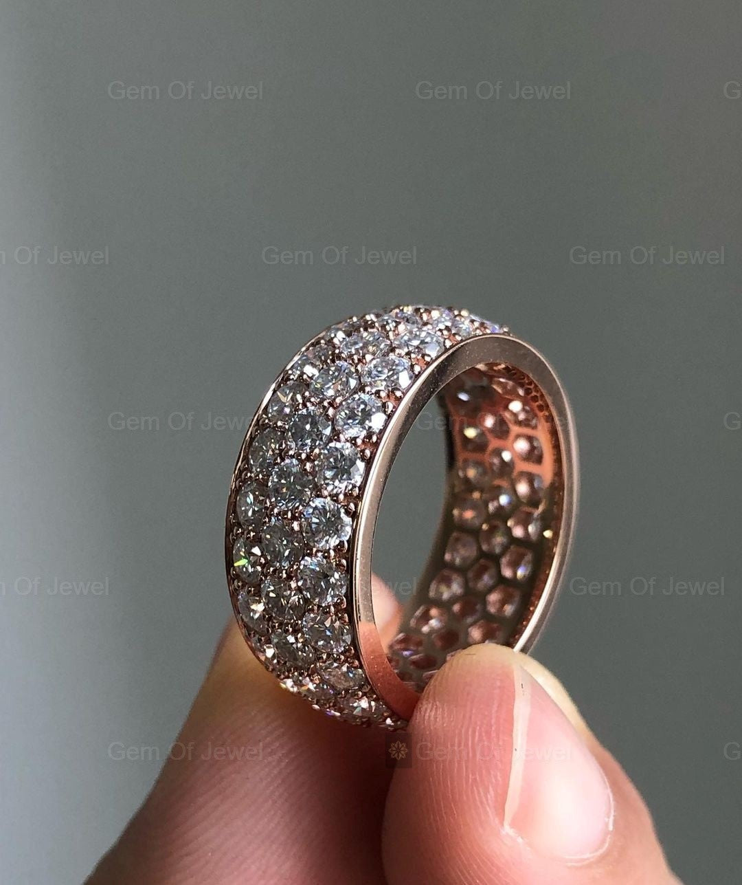 Round Diamond Men's Ring, Men's Engagement Ring, Round Diamond Men's Wedding Ring, Thick Band Ring For Men, Men's Diamond Ring For Him