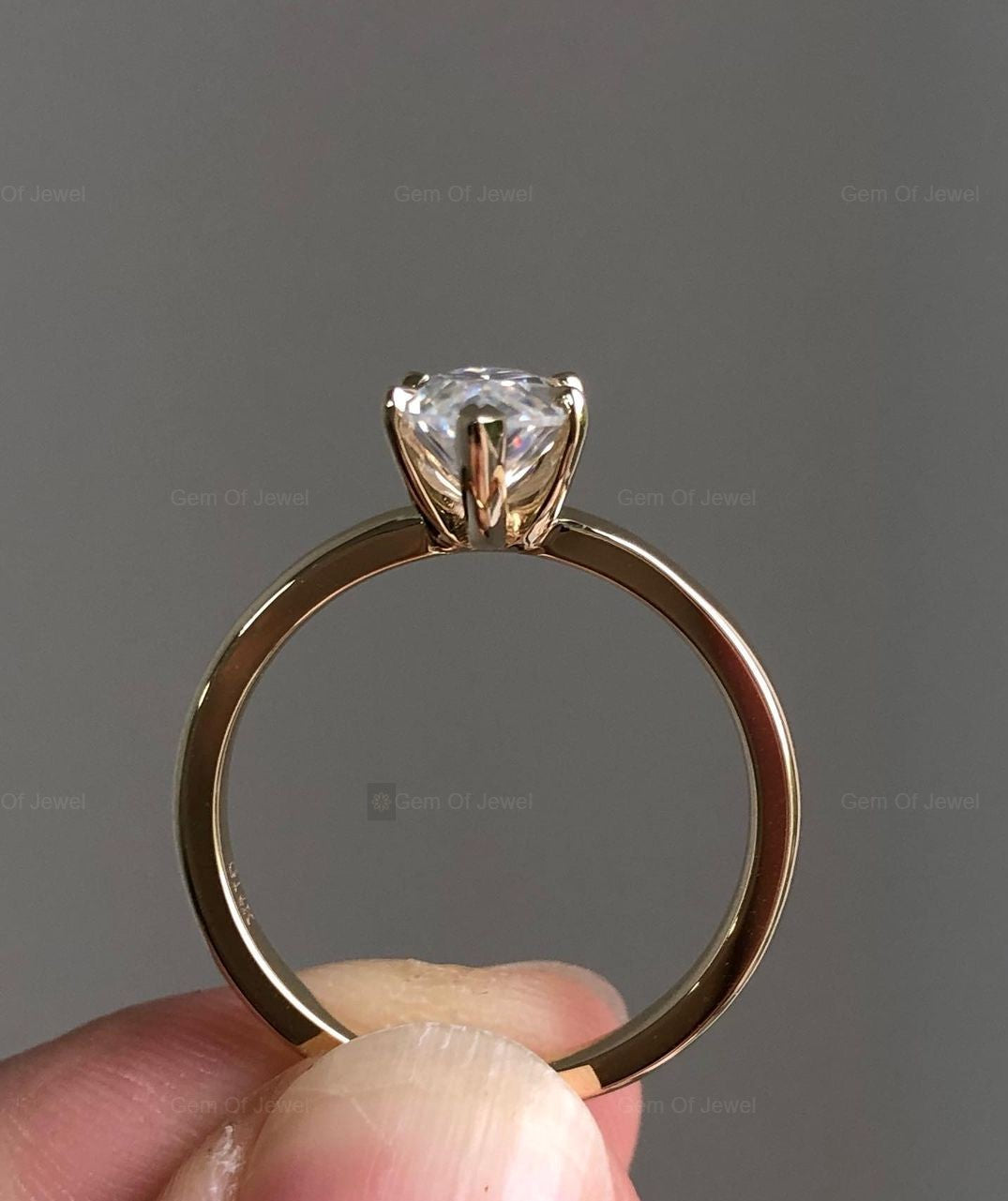 1CT Marquise Solitaire Moissanite Diamond Engagement Ring For Her, Solitaire Diamond Ring, Marquise Diamond Moissanite Diamond Ring For Her