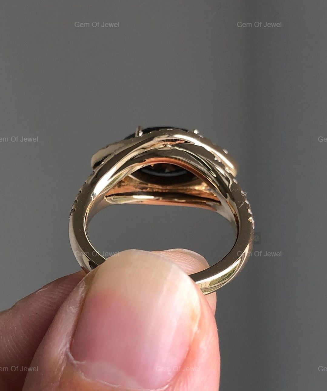 Black Moissanite Diamond Marquise Black Moissanite Diamond Ring, Black Color Diamond Ring, Black Moissanite Engagement Ring For Her
