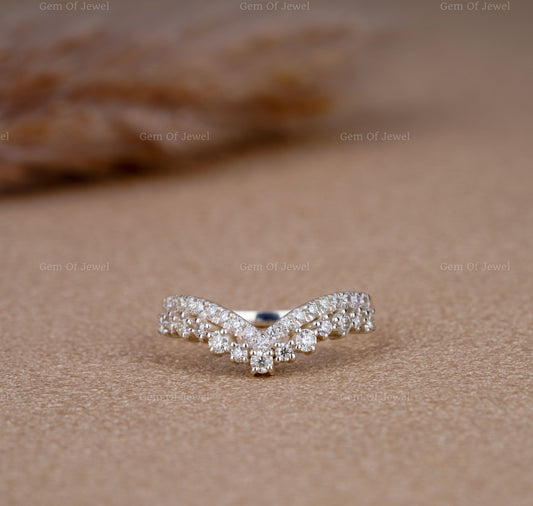 1 CT Round Moissanite Diamond Infinity Inspired Ring With Halo And Pave Diamond Eternity For Her , Engagement Ring, Round Diamond Ring