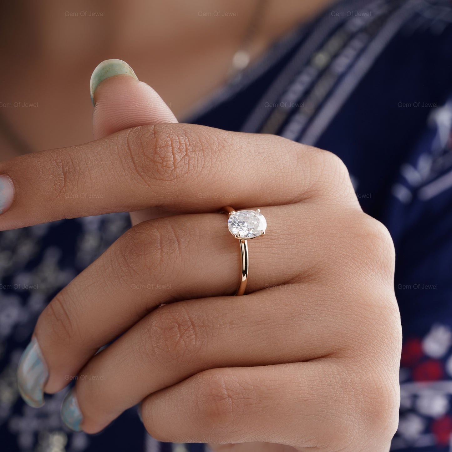 Oval Diamond Moissanite 2CT Solitaire Engagement Ring, Oval Diamond Ring, Oval Cut Moissanite Diamond Solitaire Ring, Oval Moissanite Ring