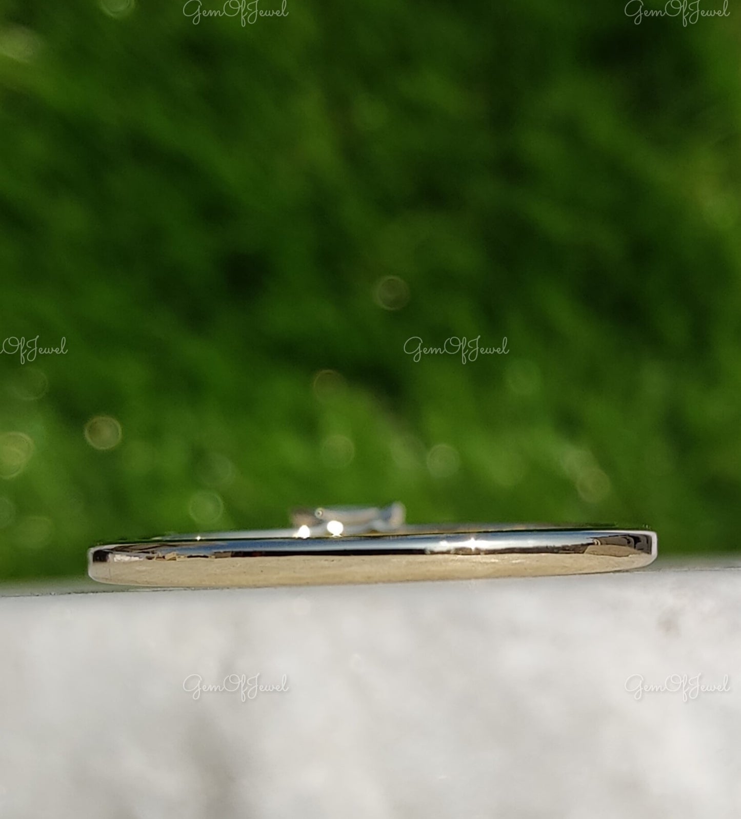 East West Set Emerald Cut Moissanite Diamond Promise Ring With Round Moissanite Half Eternity Band , Dainty Ring For Her, Ring Gift For her