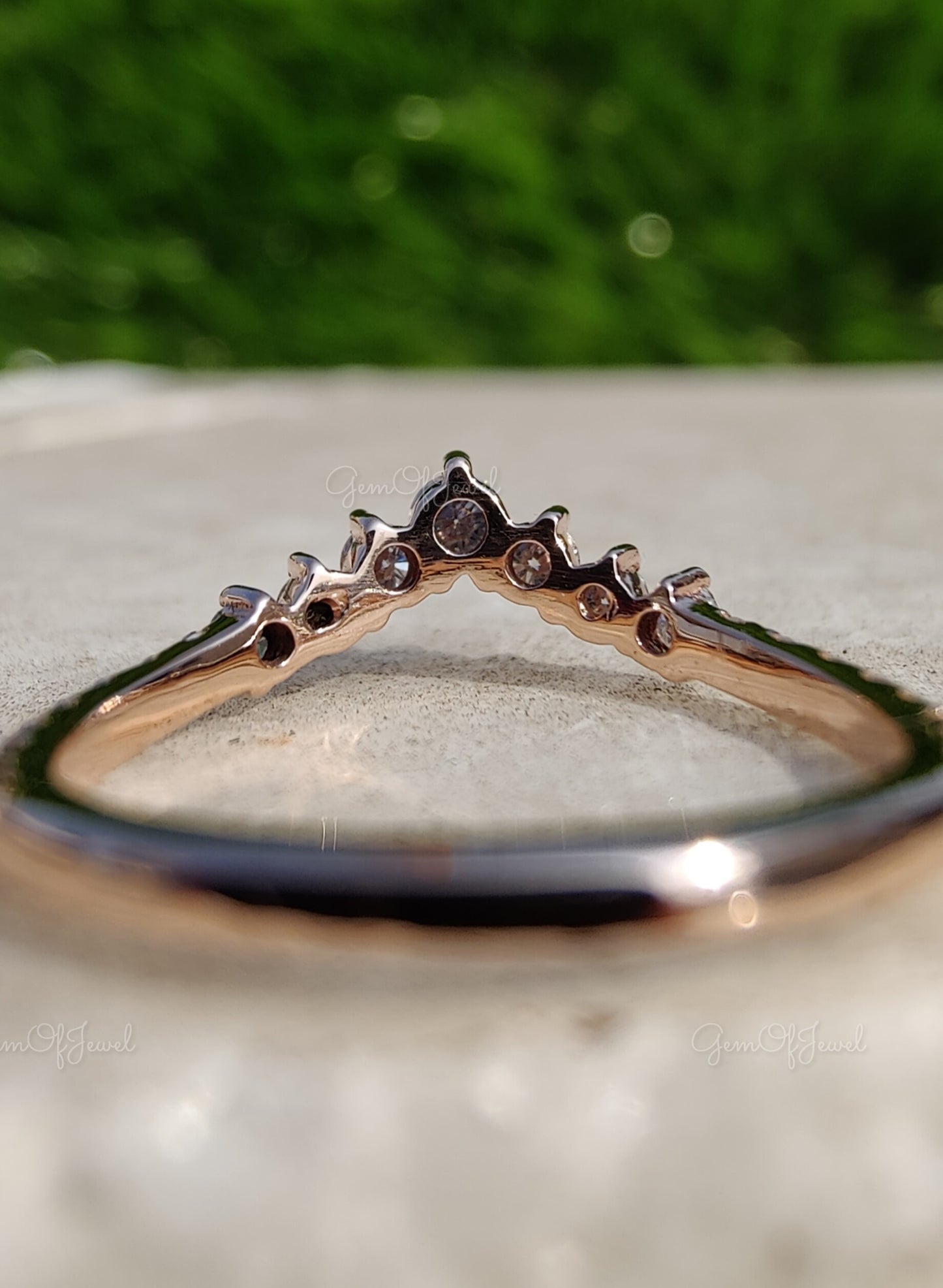 Round Diamond Chevron Band, V Shape Round Diamond Matching Wedding Band, Chevron Band, Curved Band, Wedding Band For Her, Wedding Band