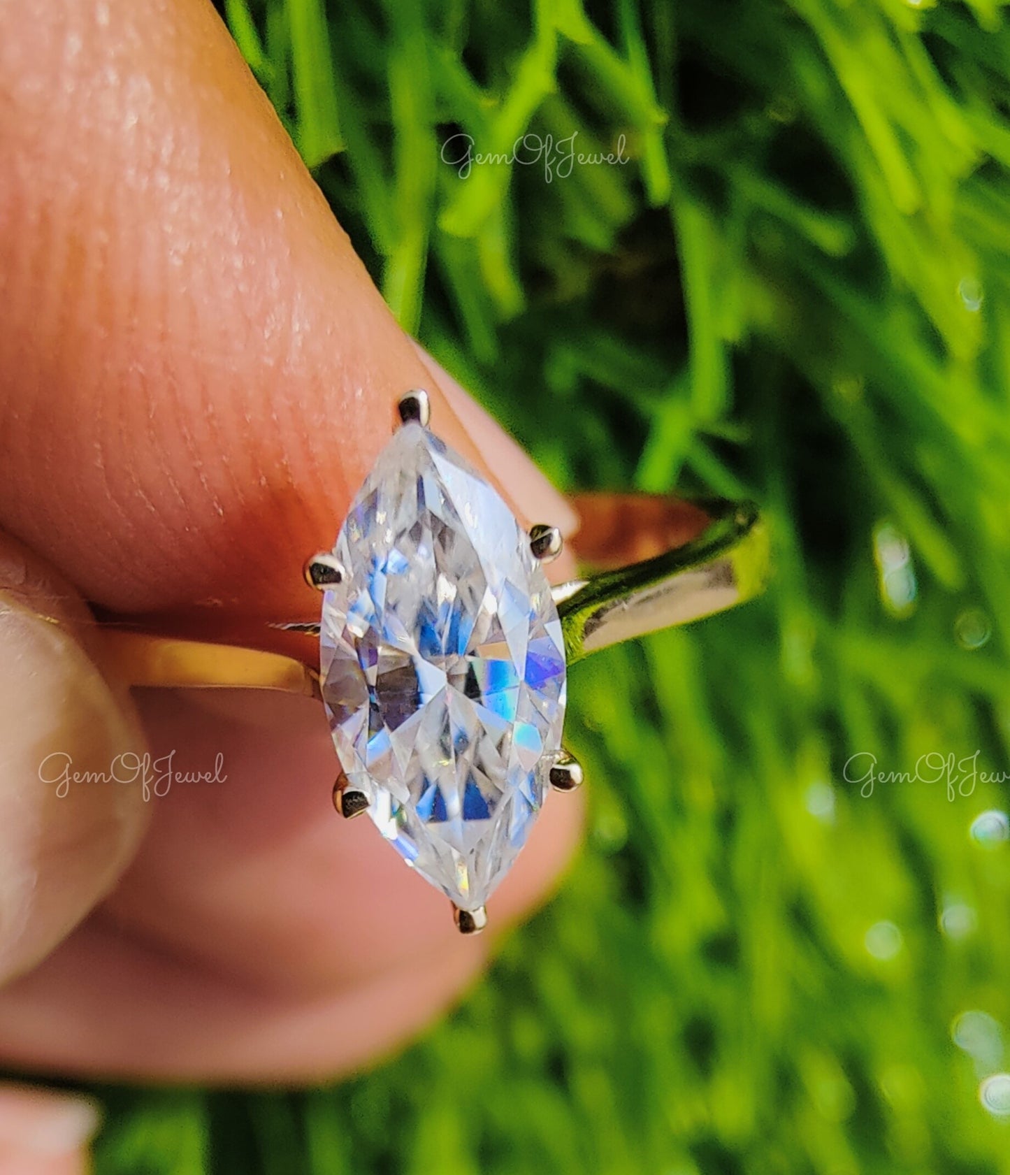Marquise Solitaire Moissanite Diamond Ring For Her, Solitaire Diamond Ring, Marquise Diamond Moissanite Engagement Ring, Marquise Ring