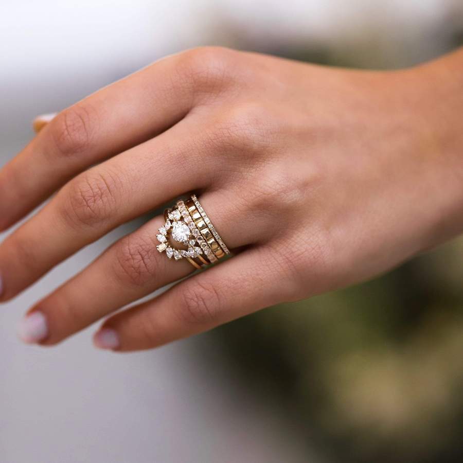 1 ct Round Ring Moissanite Diamond Twisted Shank Band , Engagement Ring For her, Wedding Ring For her