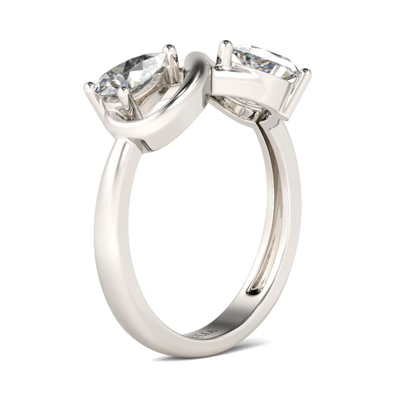 Pear Infinity Shape Pear Moissanite Diamond Engagement Ring For Her, 1.5 CT Pear Diamond Promise Ring For Her