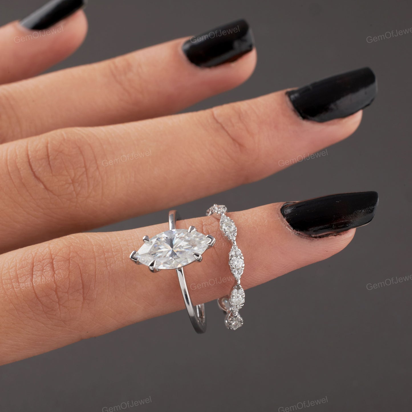 1.15 CT Marquise Cut Colorless Moissanite Ring, Solitaire Engagement Ring, 14k Solid Gold Wedding Ring, Promise Ring for Women, Gift for Her