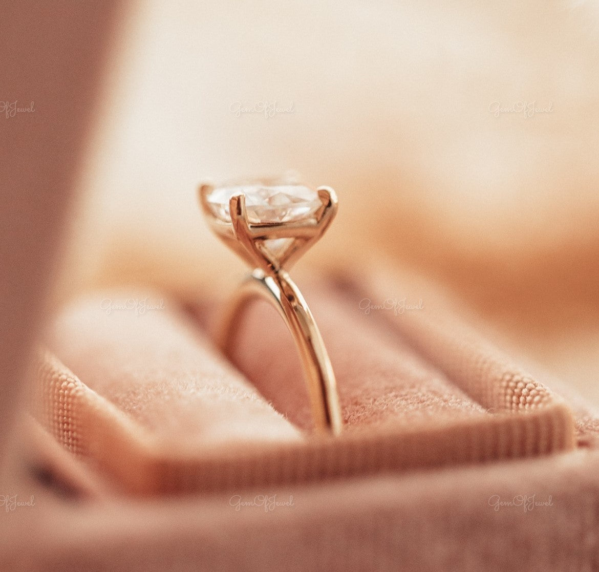 Cushion Cut Moissanite Solitaire Engagement Ring , Cushion Moissanite Engagement Ring For Her, Cushion Cut Diamond Ring