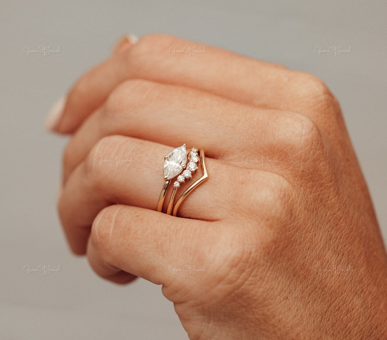 Marquise Moissanite Diamond East West Set Engagement Ring, Marquise Solitaire Diamond Ring East West Ring, Marquise Moissanite Diamond Ring