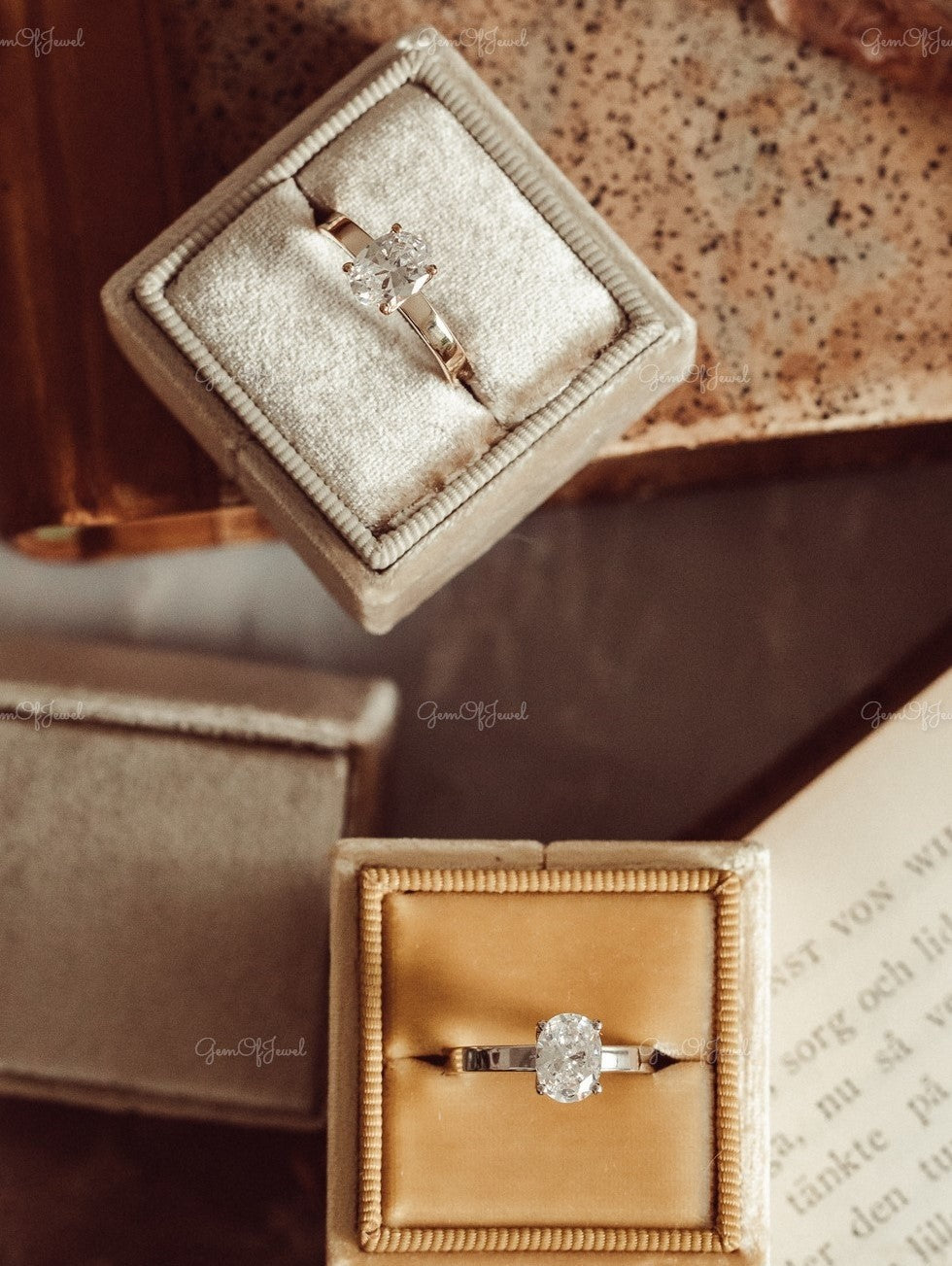 Oval Moissanite Diamond Solitaire Engagement Ring, Thick Band Oval Ring, Solitaire Thick Band Diamond Ring For Her, Oval Diamond Ring