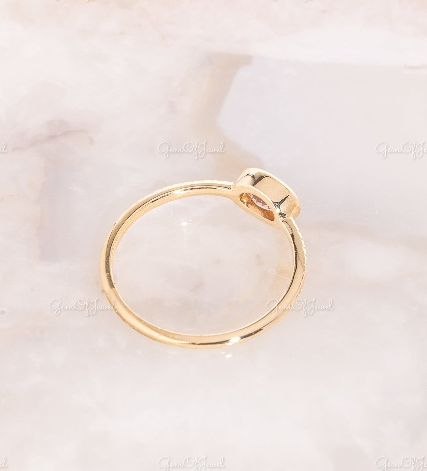 Oval Morganite Modified Cut Bezel Set Ring, Morganite Diamond Ring, Modified Oval Cut Morganite Diamond Engagement Ring, Bezel Set Ring