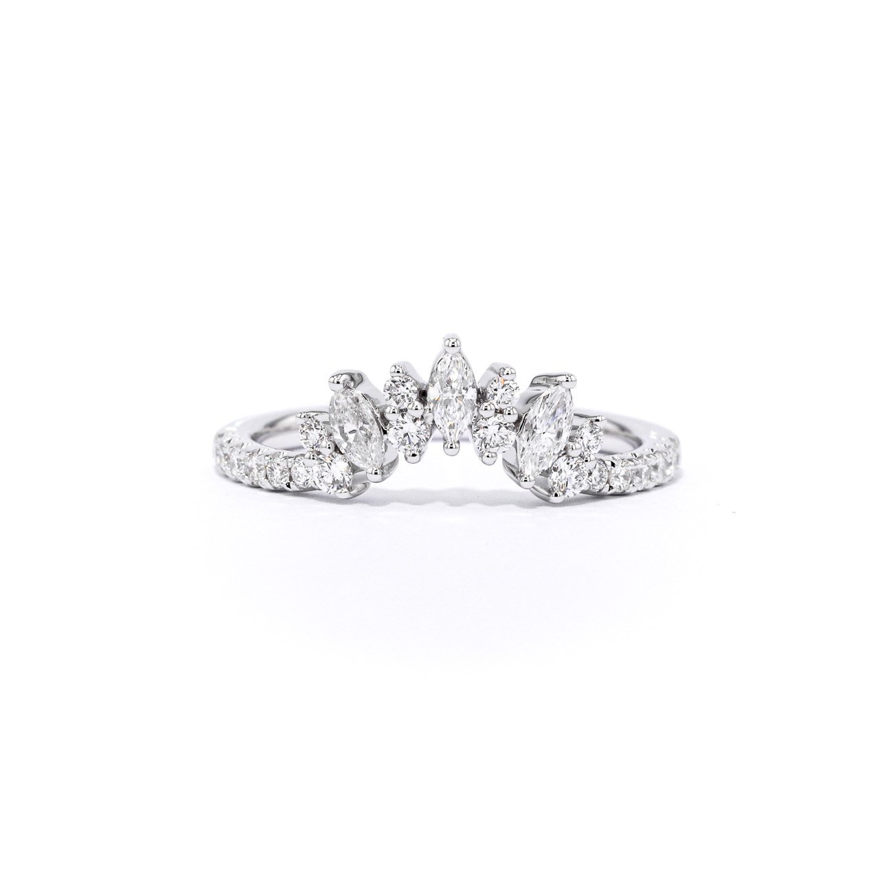Oval Moissanite Diamond With Round Moissanite Diamond And Pear Moissanite Diamond Band Diamond Ring Set Engagement Ring For Her