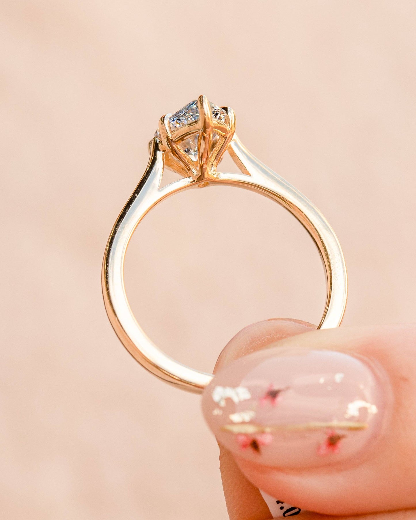 Marquise Solitaire Moissanite Diamond Engagement Ring For Her, Solitaire Diamond Ring, Marquise Diamond Moissanite Diamond Engagement Ring
