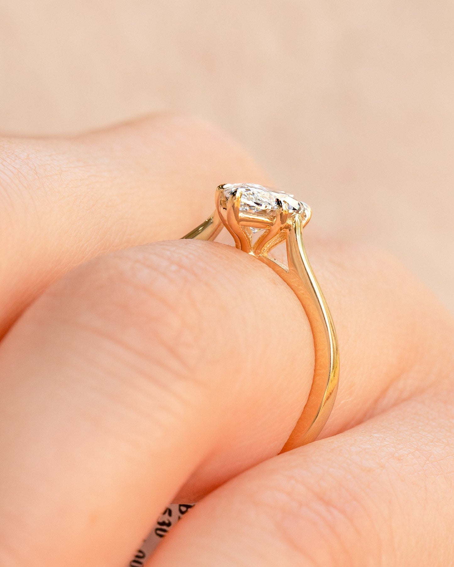 Marquise Solitaire Moissanite Diamond Engagement Ring For Her, Solitaire Diamond Ring, Marquise Diamond Moissanite Diamond Engagement Ring