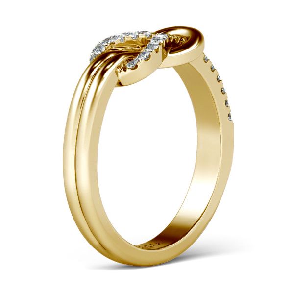 Tie Knot Shape Moissanite Diamond Ring, Infinity Shape Diamond Ring, Moissanite Diamond Ring For Her