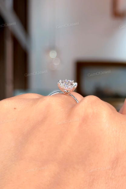 Pear Diamond Moissanite Ring With Halo Ring, Pear Diamond Ring, Pear Moissanite Engagement Ring, 3ct Pear Cut Moissanite Diamond Ring Gift
