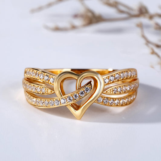 Heart Shape Moissanite Diamond Engagement Ring For Her, Heart Shape Diamond Promise Ring For Her
