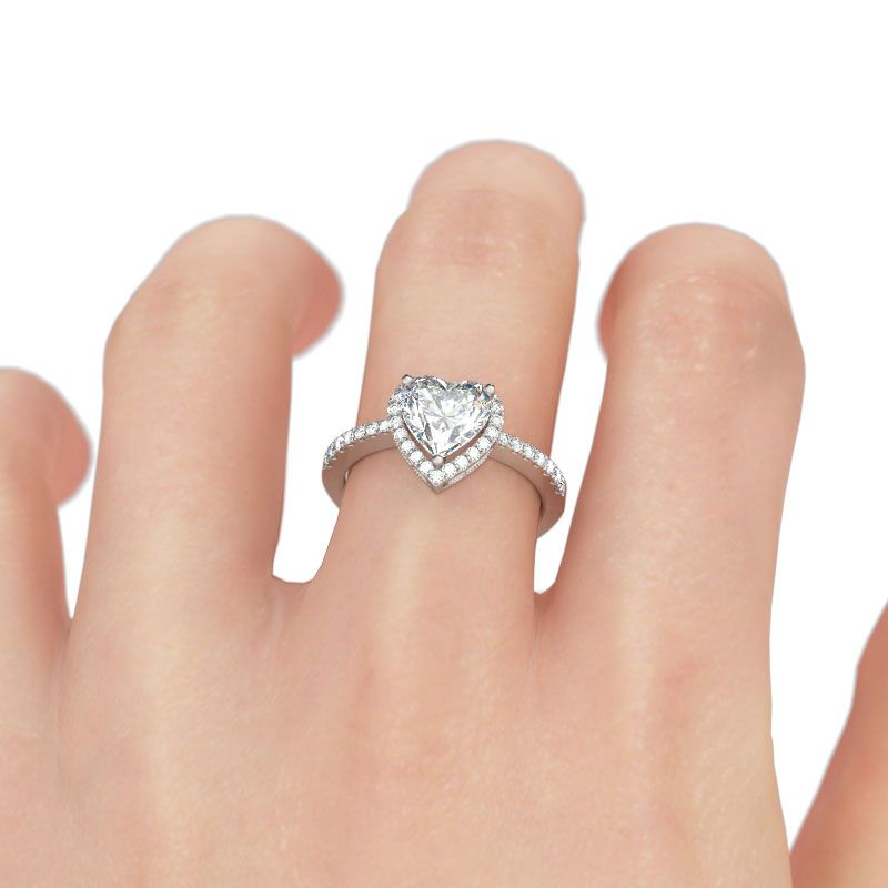 Dual Tone Heart Diamond Ring | Jewelbox